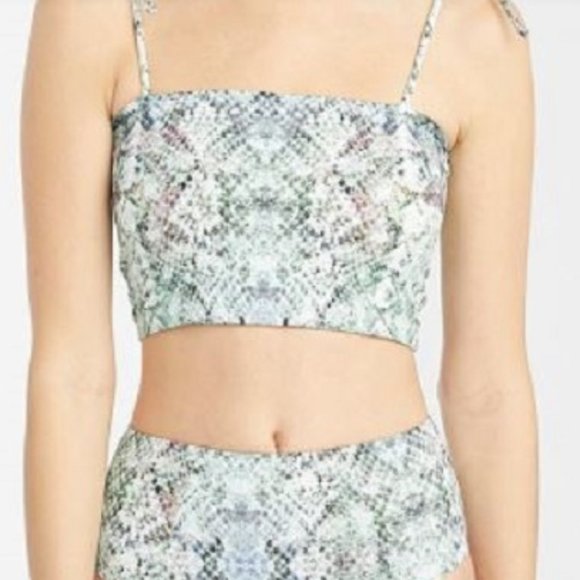 June Swimwear Marilyn Bikini Python Ivy Top Green - Picture 1 of 2
